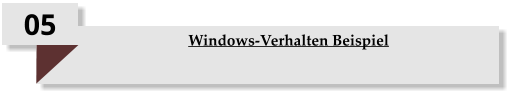 05 Windows-Verhalten Beispiel